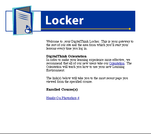 The DigitalThink Locker
